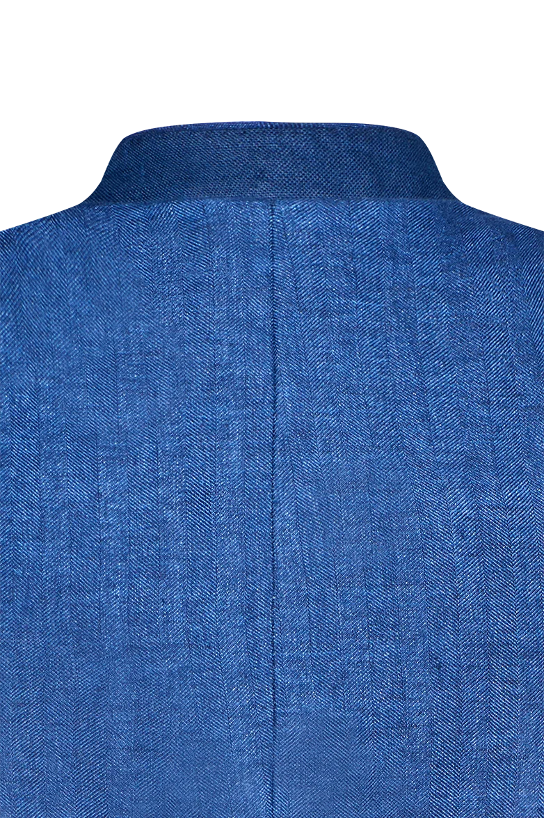 Leinenjacke mit Stehkragen