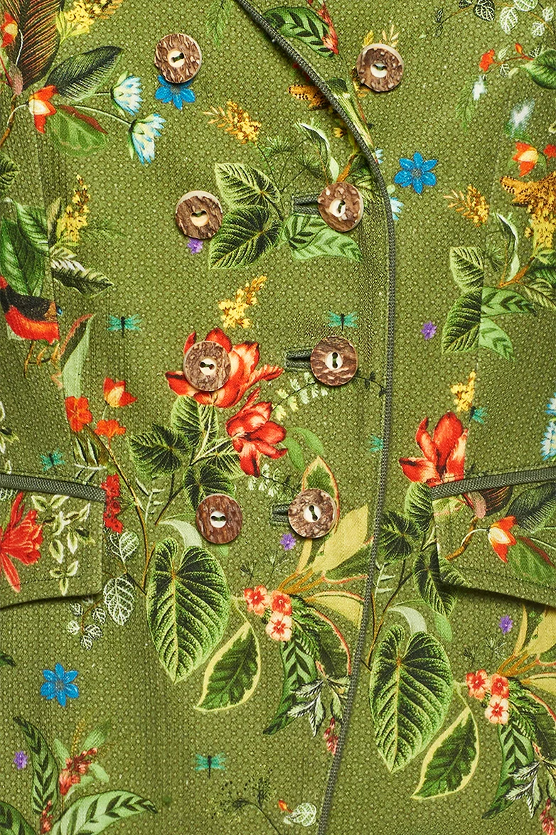 Florale Stehkragenjacke