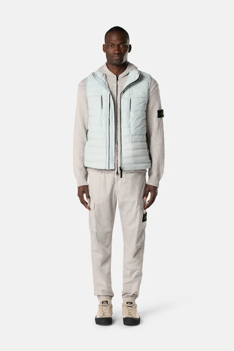 Stone Island Herren Daunenweste Himmelblau