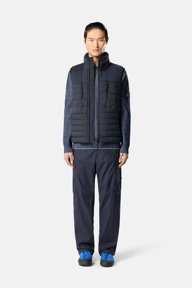 Stone Island Herren Daunenweste Navy