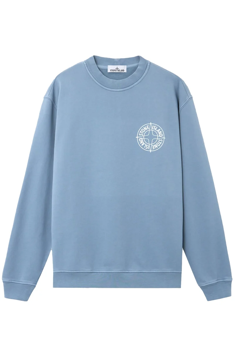 Stone Island Herren Sweatshirt mit Print Fliegerblau