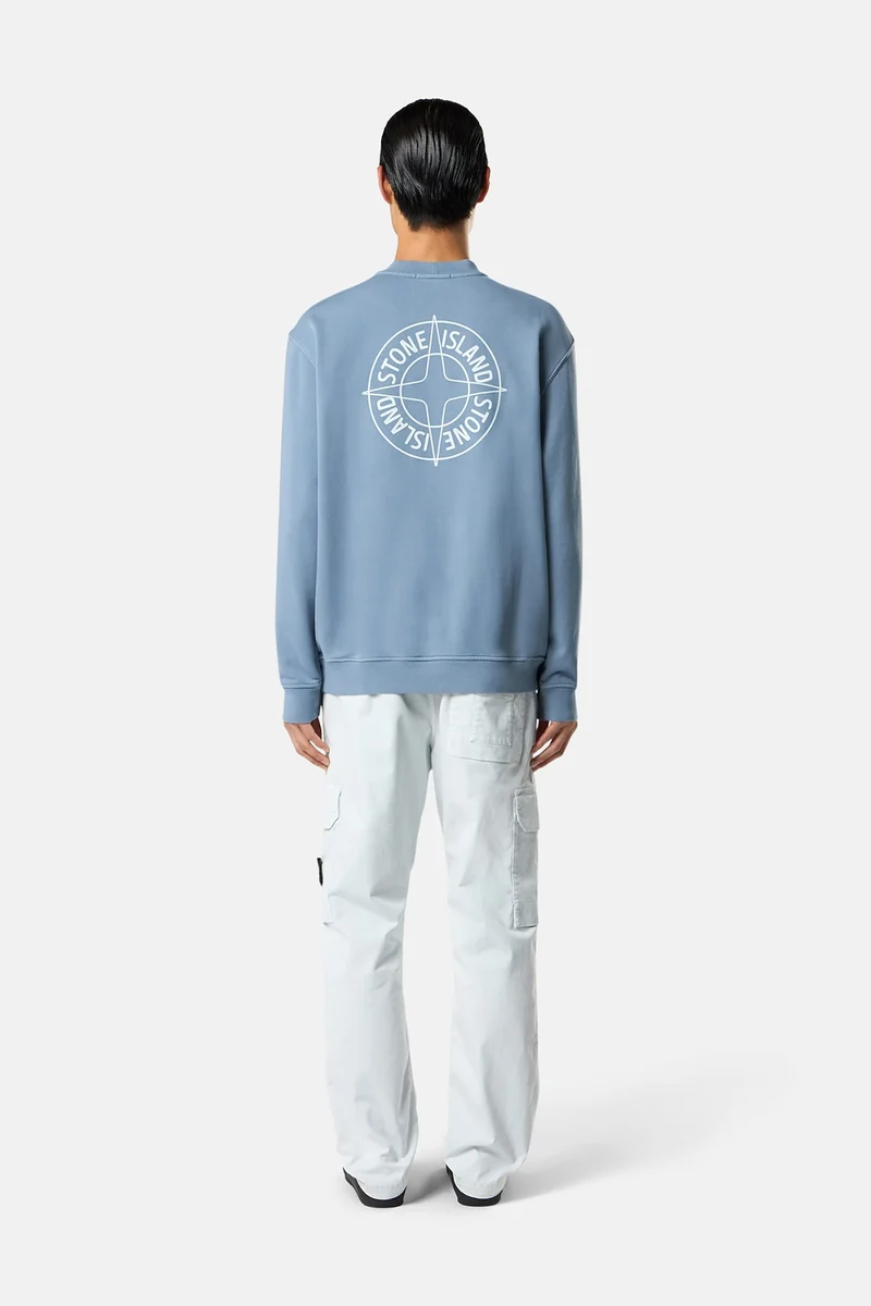 Stone Island Herren Sweatshirt mit Print Fliegerblau