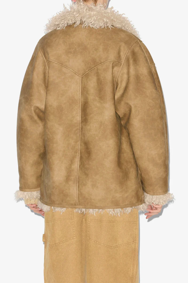 Isabel Marant Étoile Damen Mantel Clea, Taupe