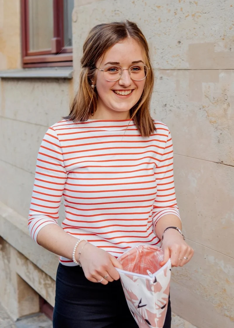 Ringelshirt rot-weiß für Damen