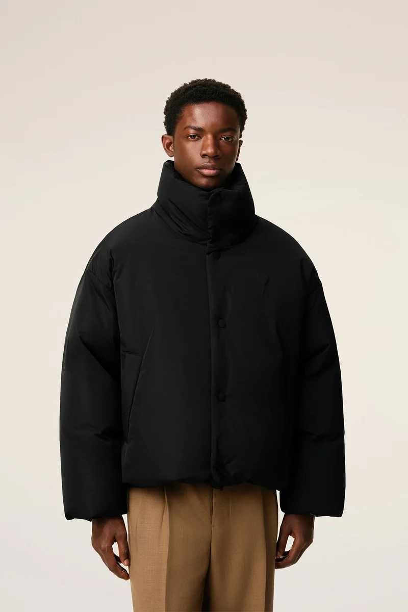 AMI Paris Herren Daunenjacke Schwarz