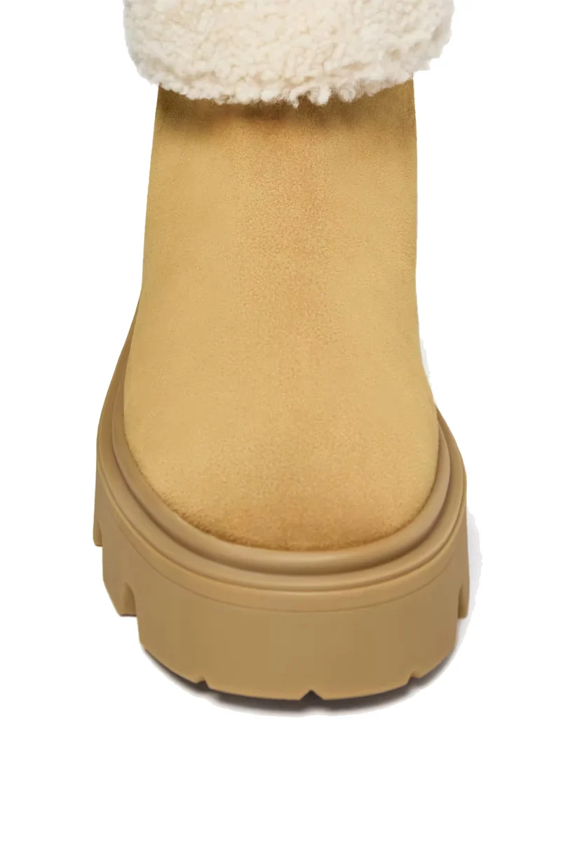Moncler Damen Boot Aurea Mid Camel-Beige
