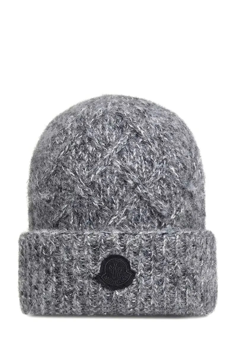 Moncler Damen Strickmütze Schwarz
