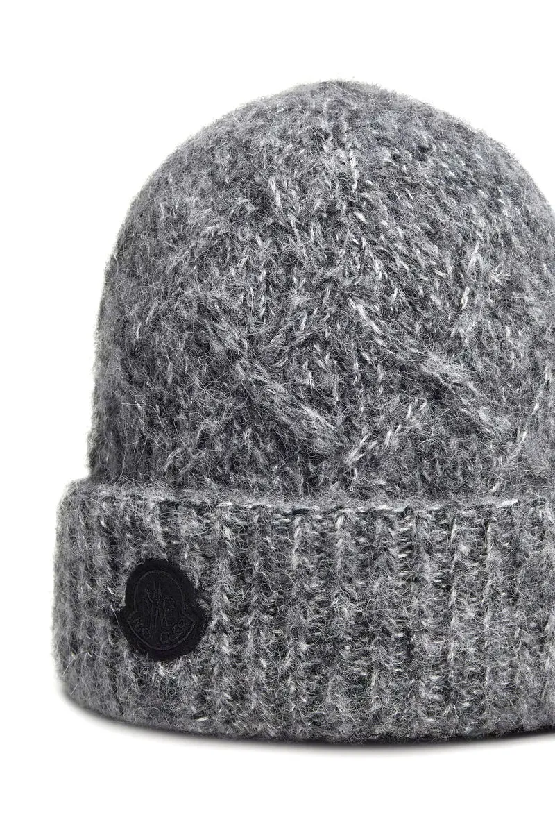 Moncler Damen Strickmütze Schwarz