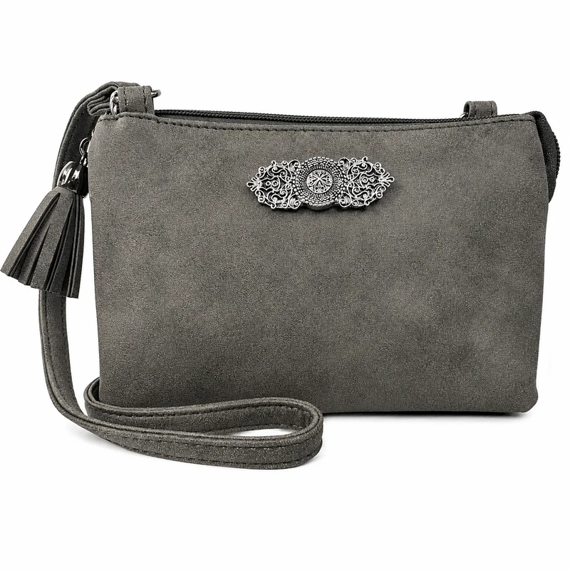 Trachten Handtasche "Sofia" - Dirndl Umhängetasche | Dunkelgrau
