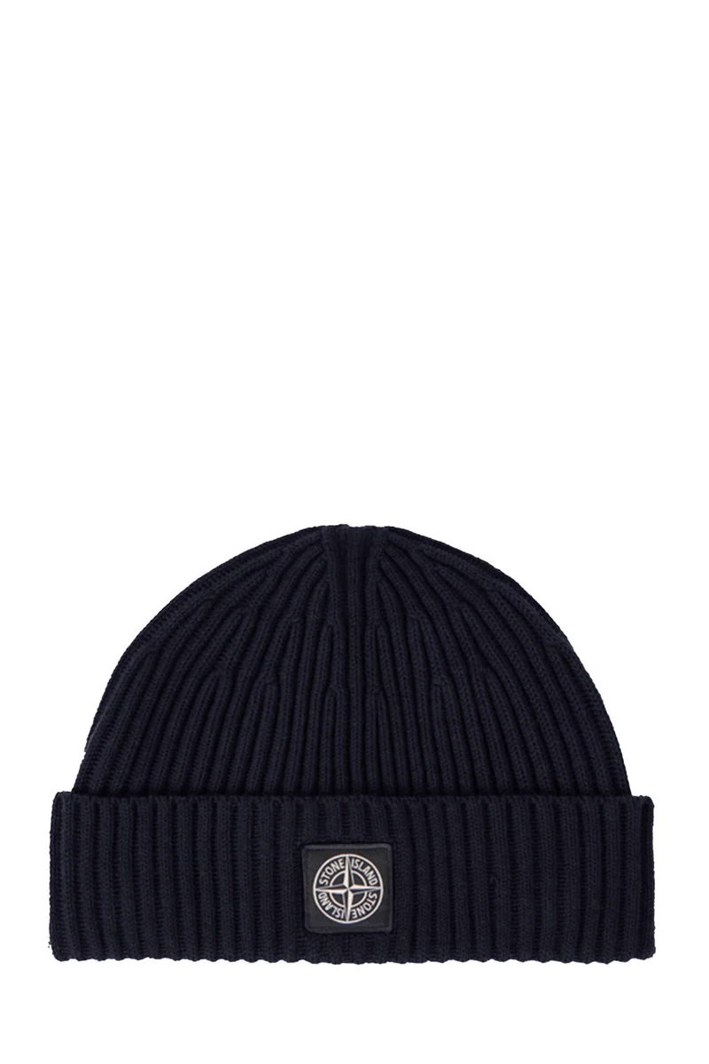 Stone Island Herren Strickmütze Navy