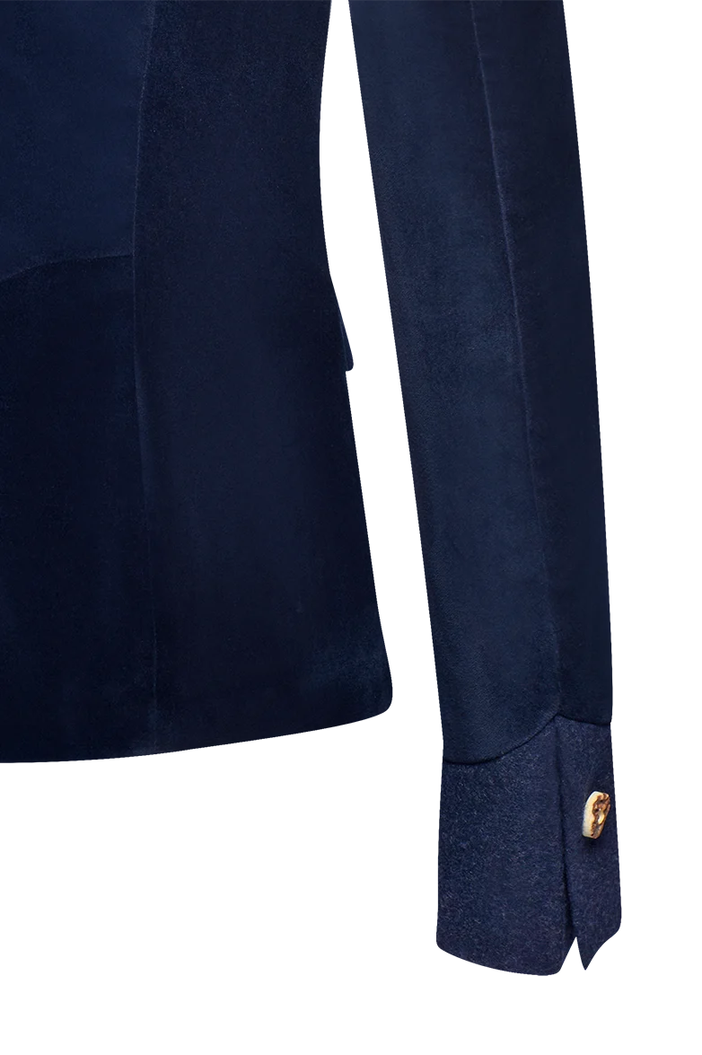 Samtjacke mit Revers