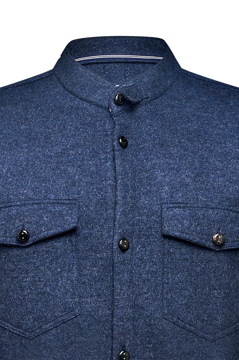 Shirtjacket in offenkantigem Strick