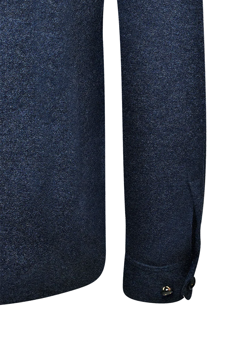 Shirtjacket in offenkantigem Strick