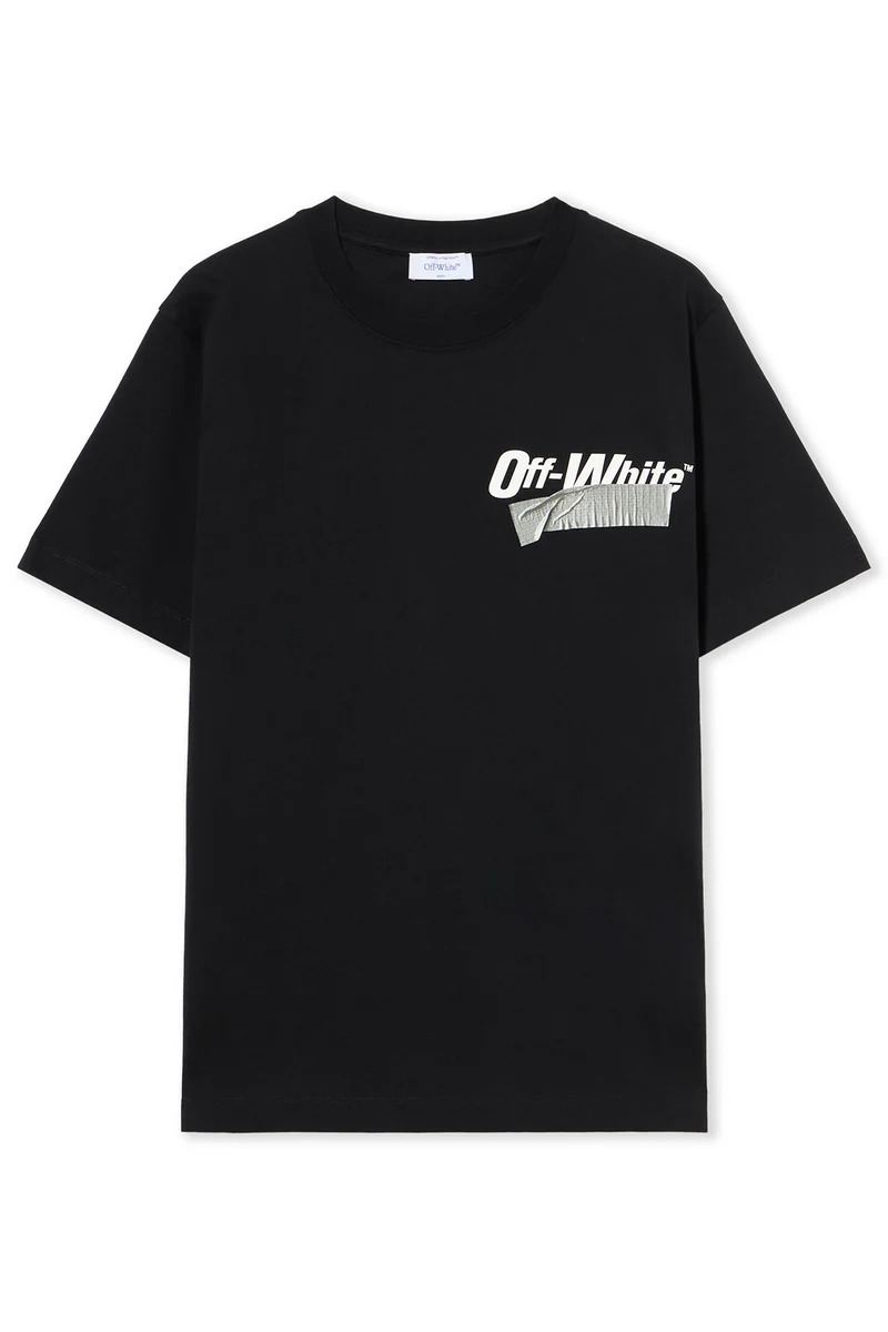 Off-White Herren Cupid Tape Slim T-Shirt Schwarz