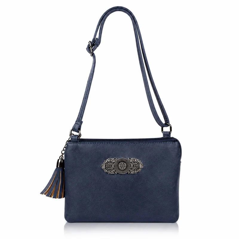 Trachten Handtasche "Sofia" - Dirndl Umhängetasche | Dunkelblau