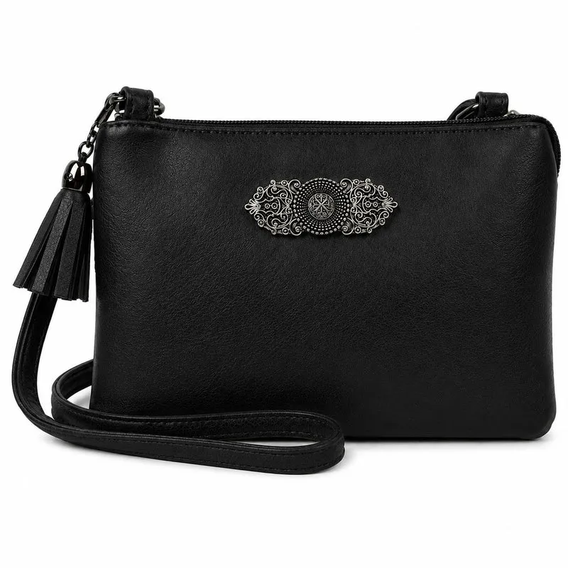 Trachten Handtasche "Sofia" - Dirndl Umhängetasche | Schwarz
