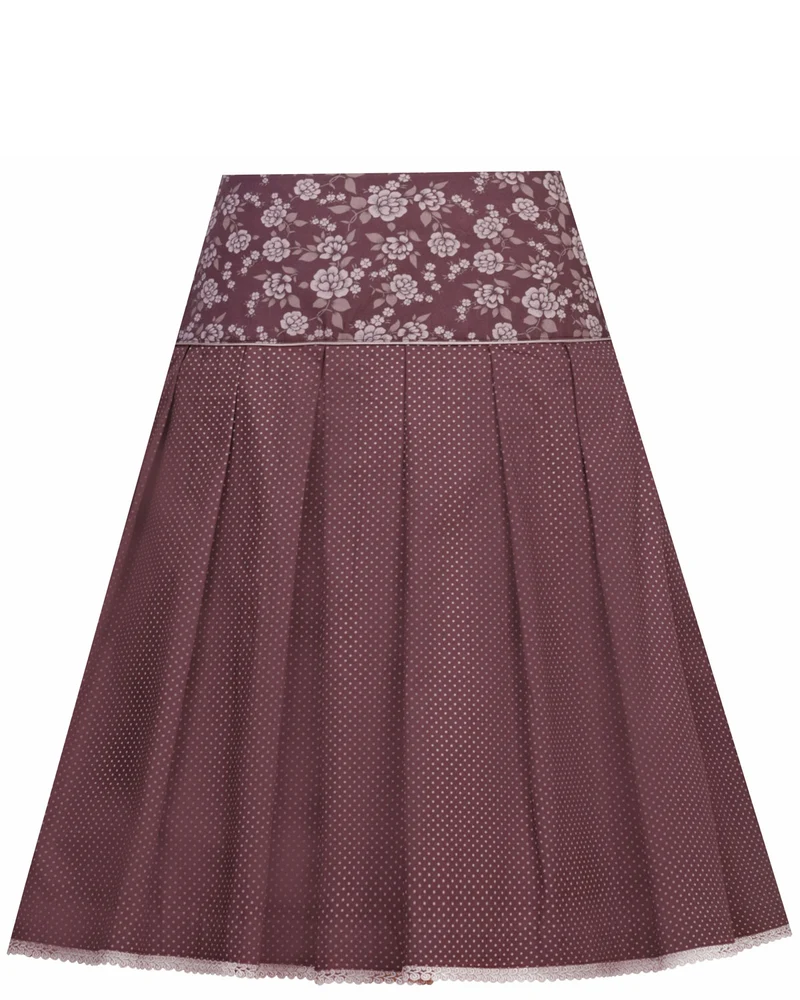 MarJo Damen Trachtenrock "Francesca" 58cm 697658 | Wine Rot