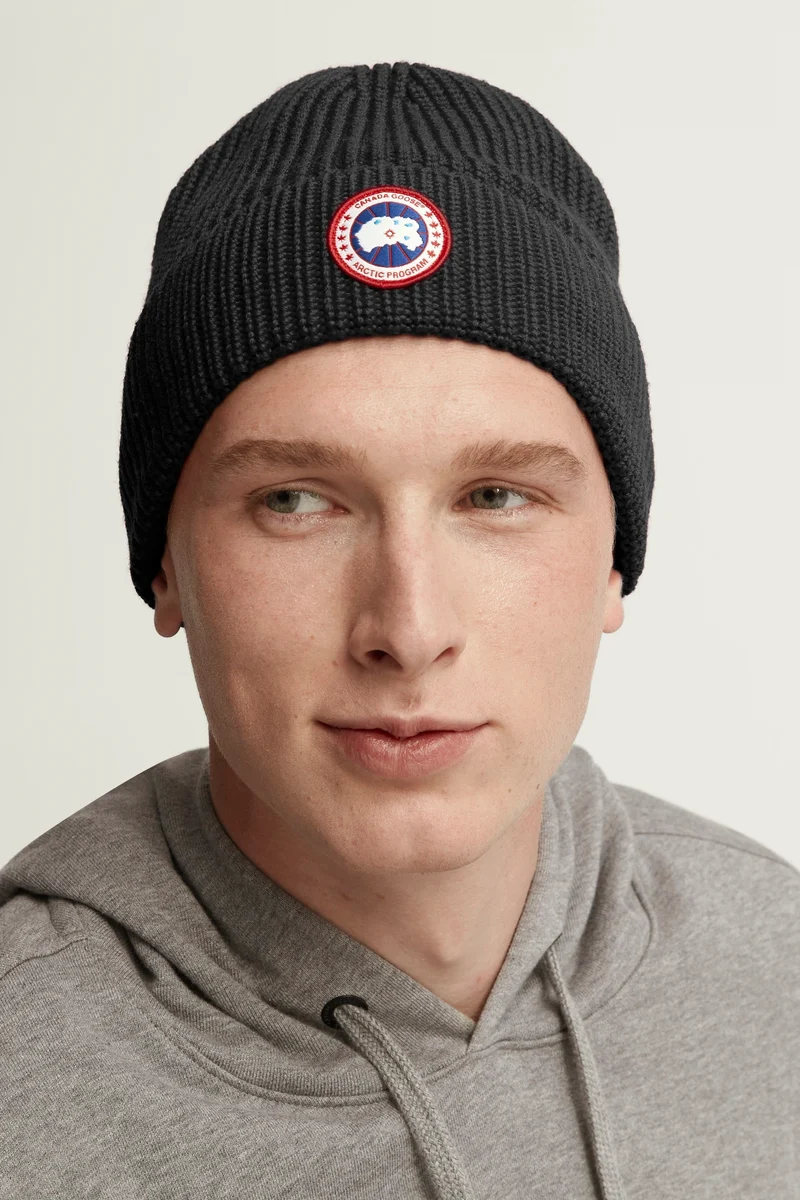 Canada Goose Unisex Strickmütze Schwarz