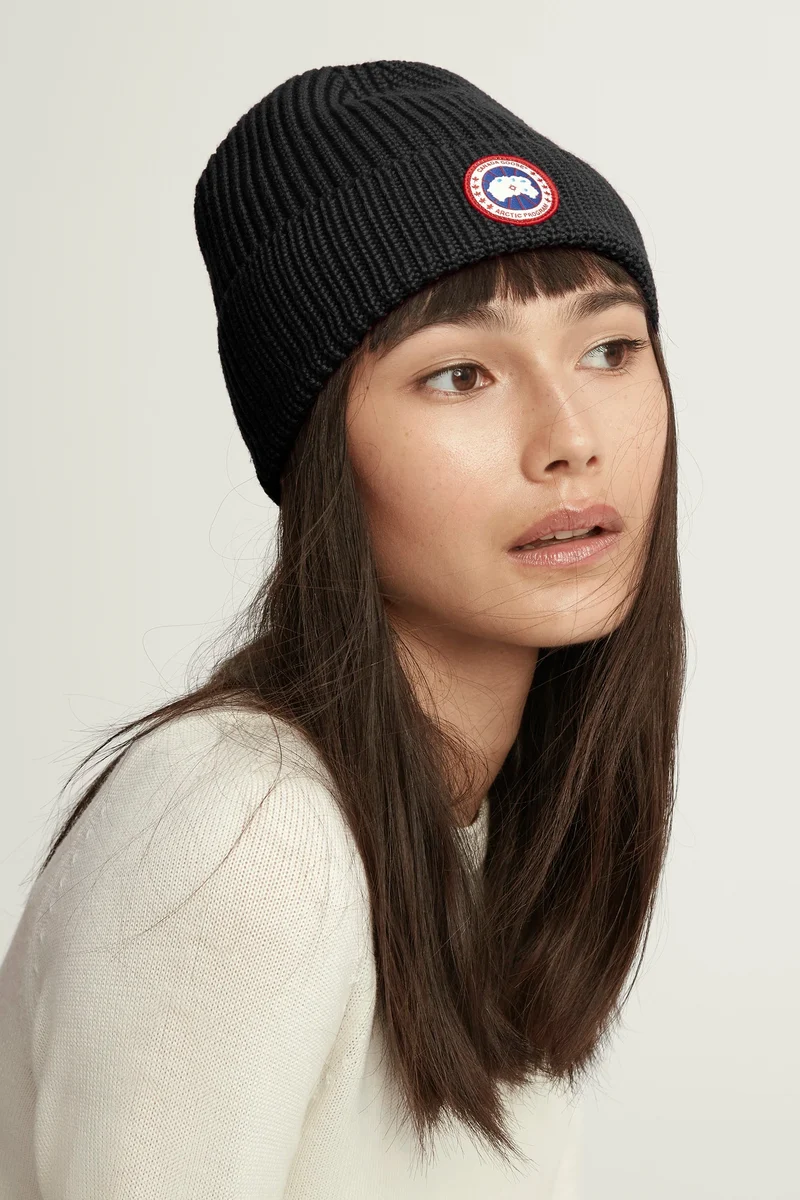 Canada Goose Unisex Strickmütze Schwarz