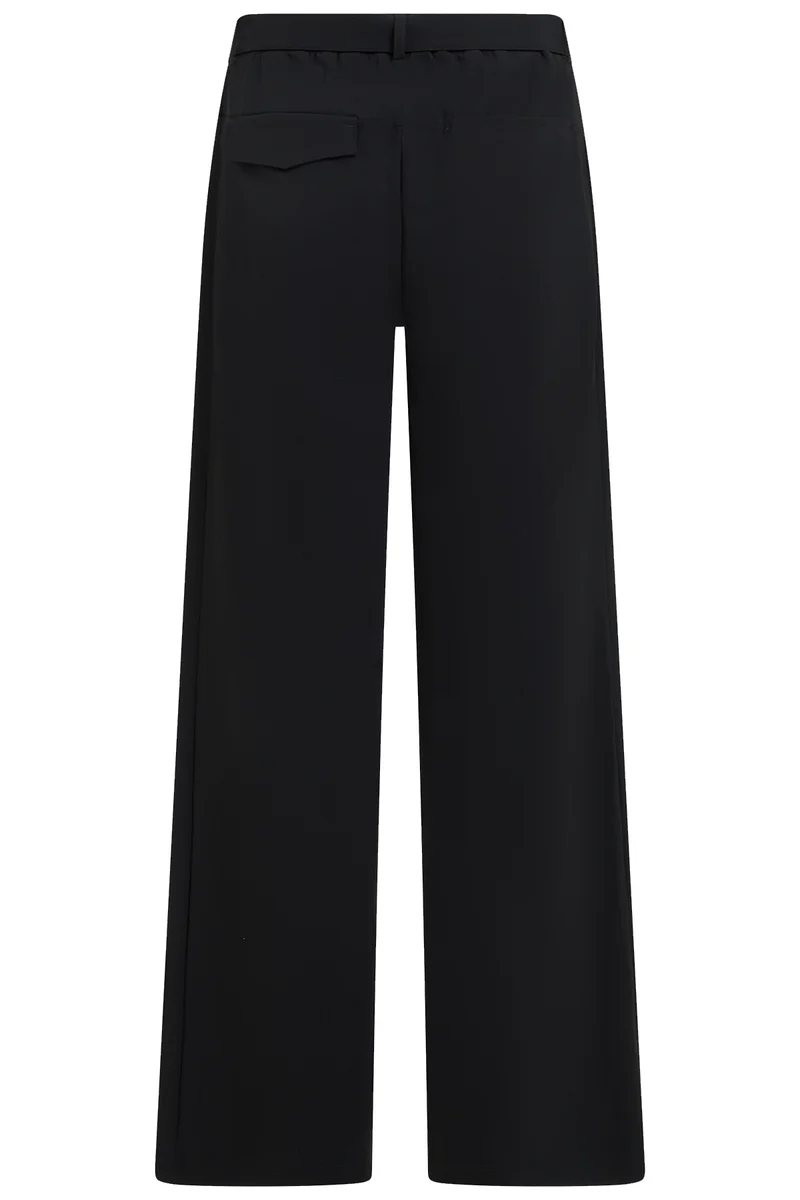 Penn & Ink N.Y Damen Stretchhose mit Bindegürtel Schwarz