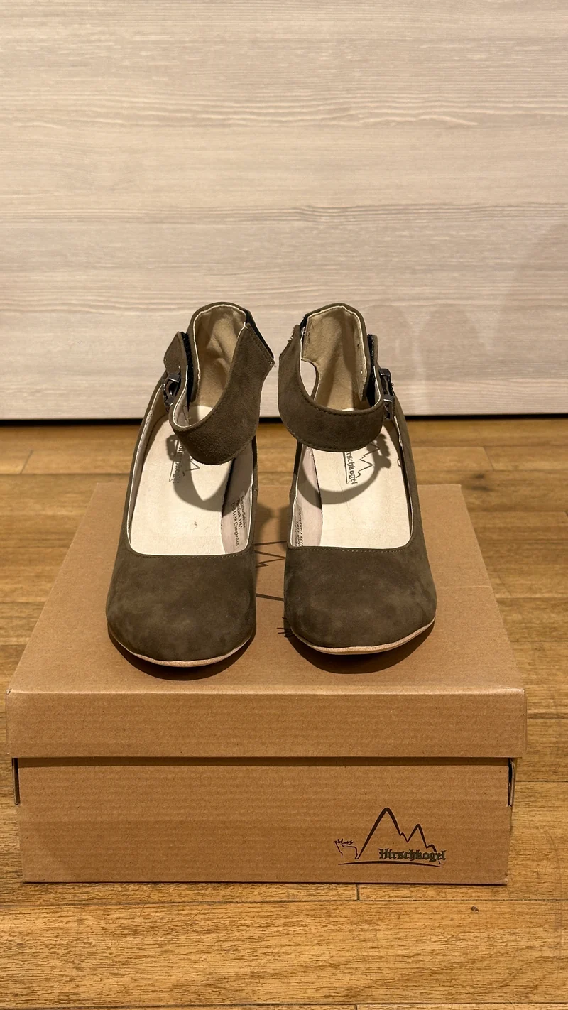 Trachten Dirndlschuh Hirschkogel Pumps kaki