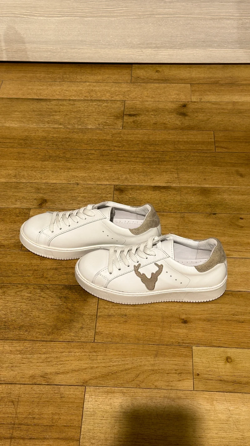 Trachten Sneaker Damen weiß/cardamon
