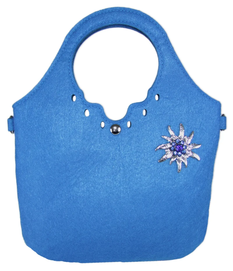 Trachten Handtasche "Shopper" mit Edelweiß | Blau