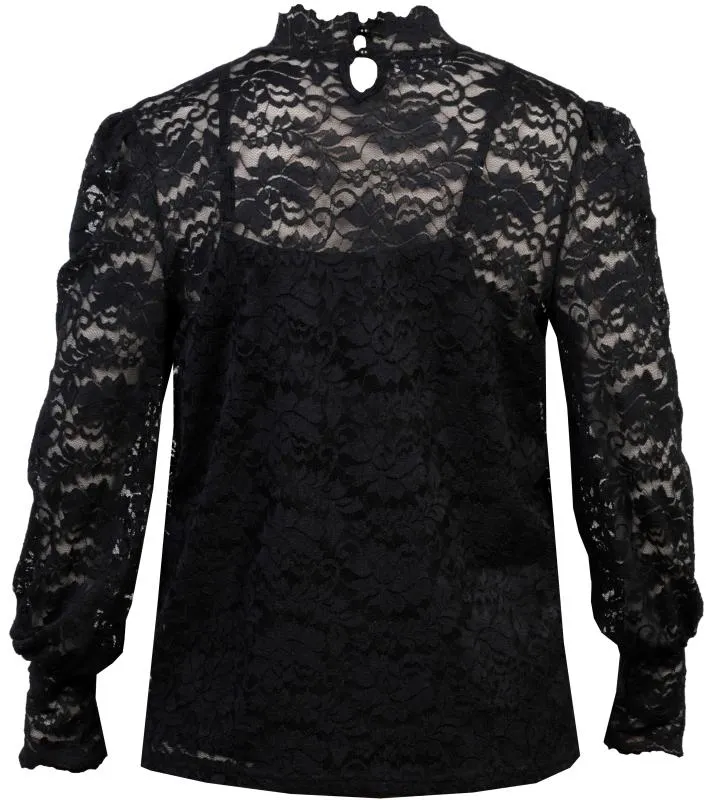Trachtenbluse MarJo langarm schwarz