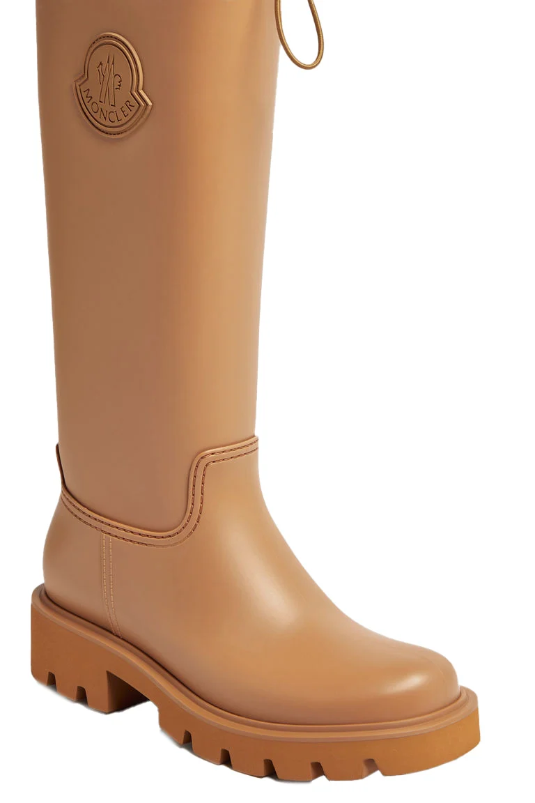 Moncler hohe Damen Regenstiefel Kickstream Braun