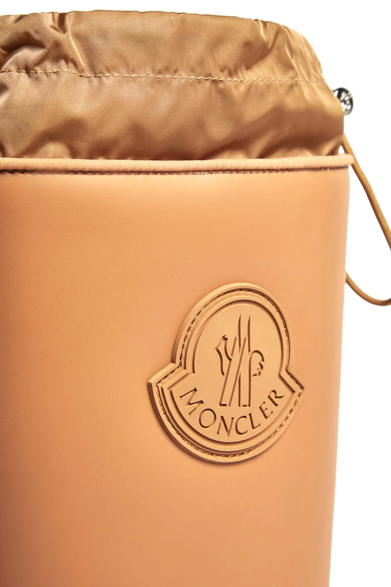 Moncler hohe Damen Regenstiefel Kickstream Braun
