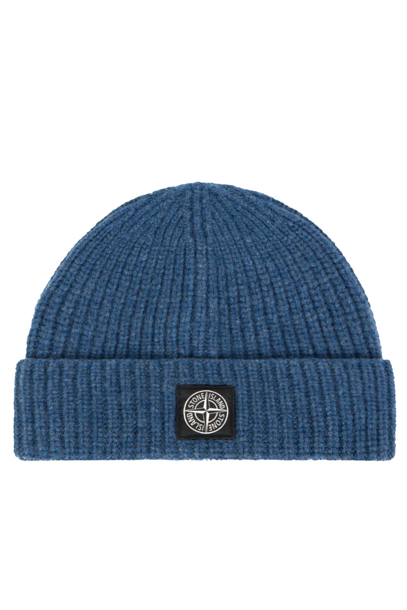 Stone Island Herren Strickmütze Stahlblau