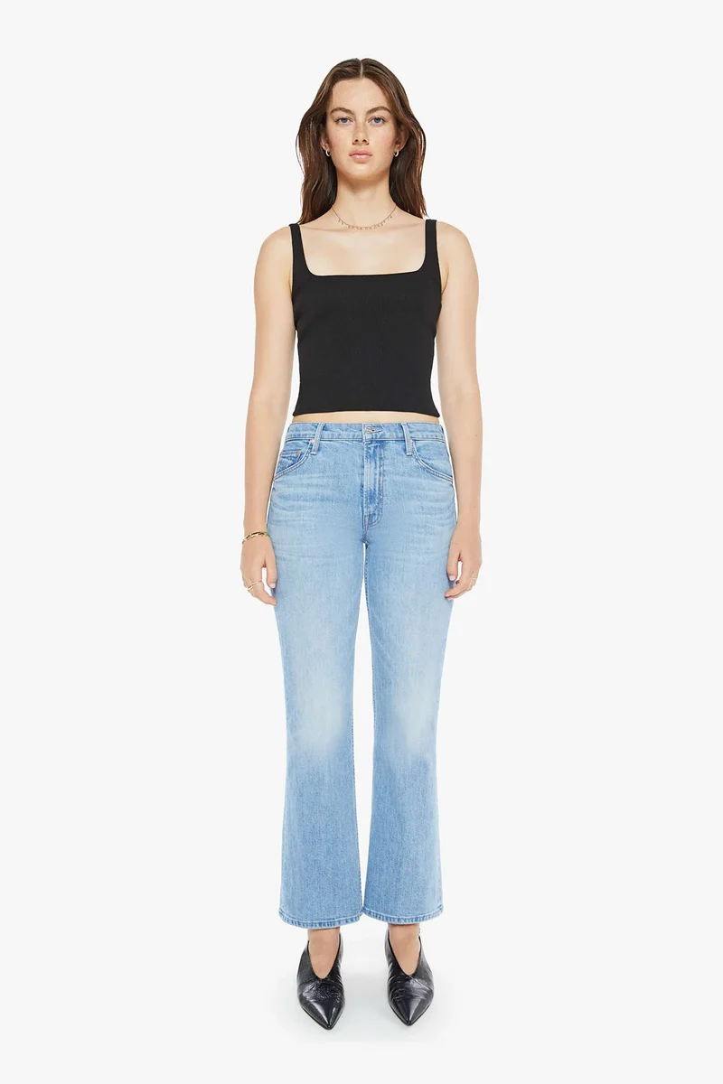 MOTHER Damen Jeans The Bookie Flood Blau
