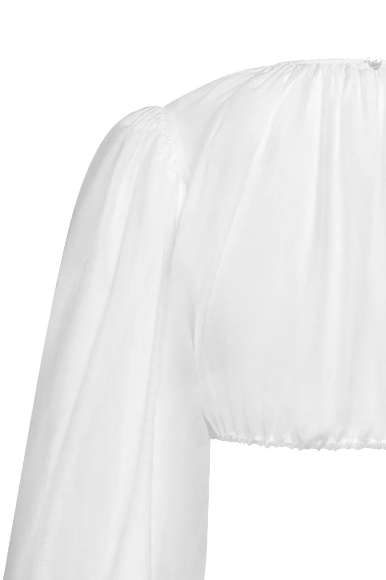 Faltenbesetzte Dirndlbluse