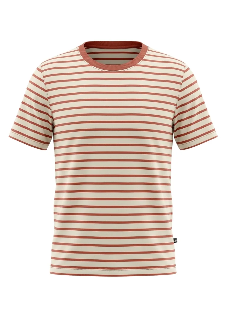 T-Shirt Bio-Baumwolle Damen (Ecru/Rosenholz)