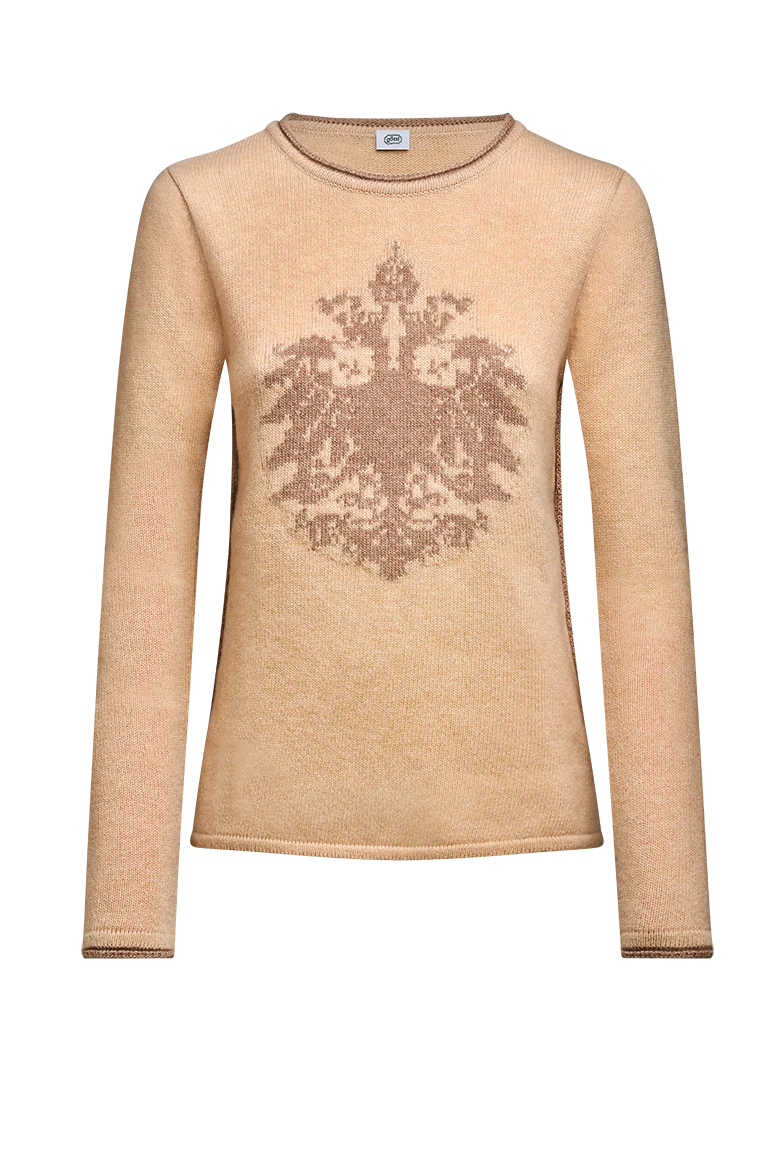 Strickpullover mit Doppeladler-Intarsie