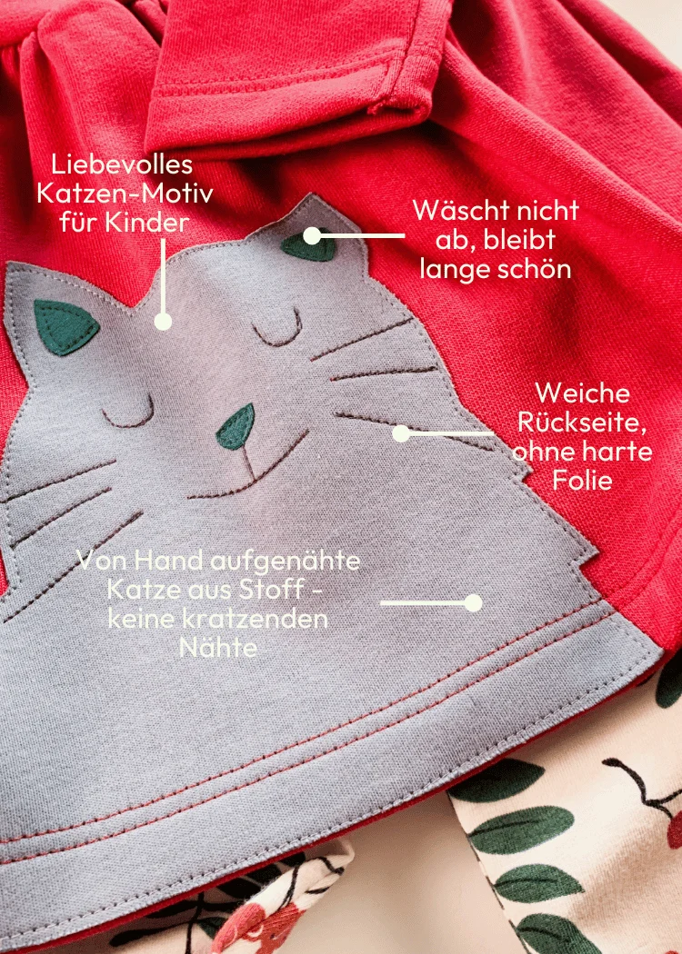 Mädchenkleid mit Katze