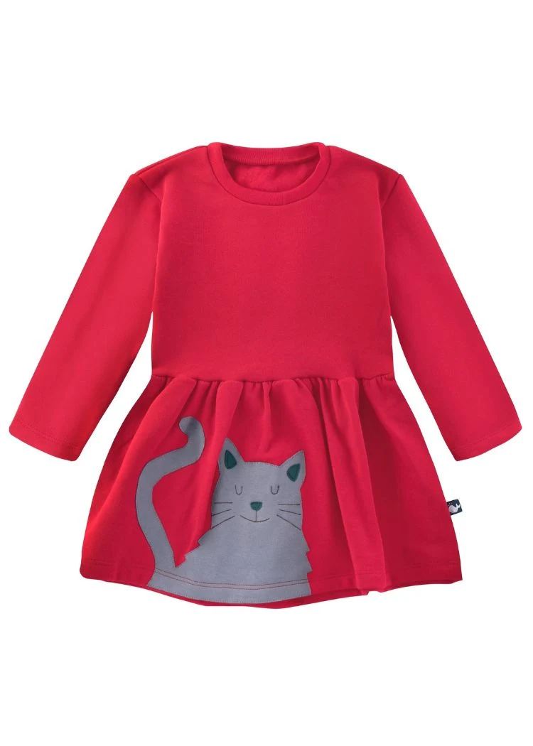 Mädchenkleid mit Katze