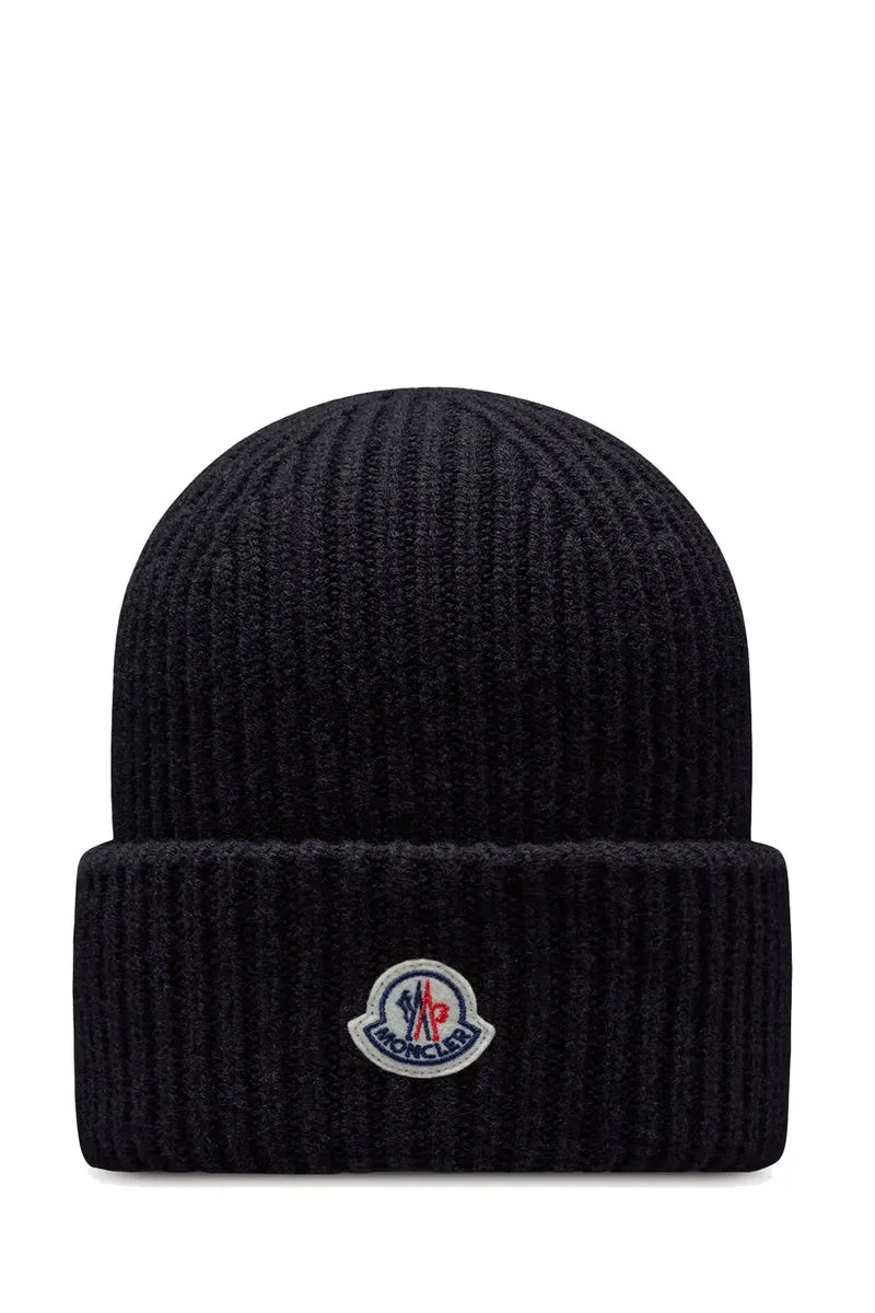 Moncler Herren Strickmütze Schwarz