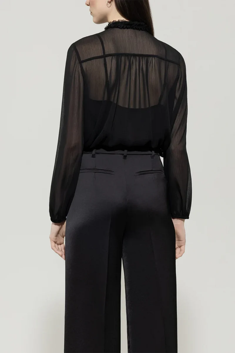 Luisa Cerano Damen Bluse mit integriertem Top, Schwarz