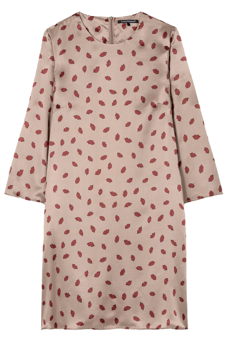 Luisa Cerano Damen Seidenkleid Mushroom