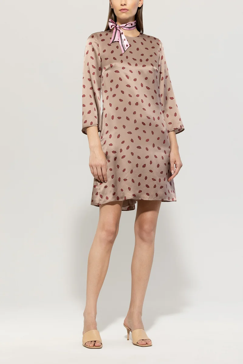Luisa Cerano Damen Seidenkleid Mushroom