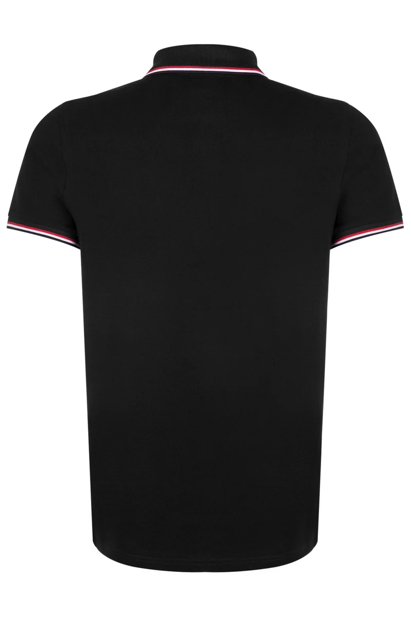 Moncler Herren Piqué Poloshirt Schwarz