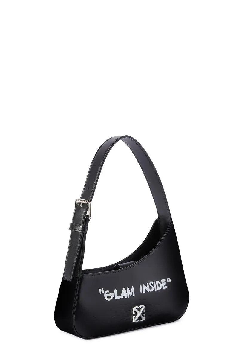 Off-White Damen Jitney Quote Schultertasche Schwarz