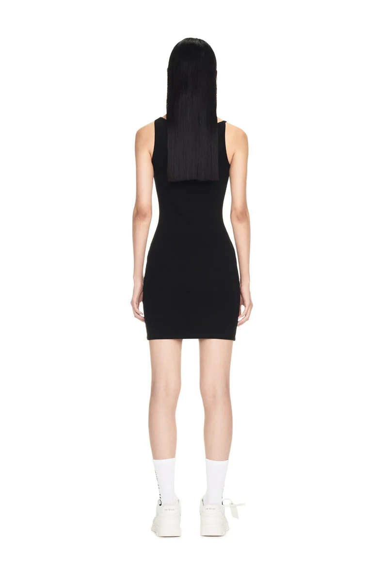 Off-White Damen Kleid mit Off Logo Schwarz