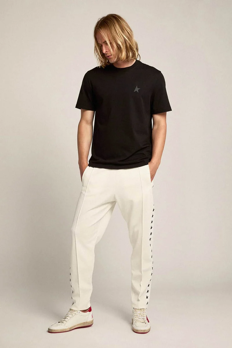 Golden Goose Herren T-Shirt Small Star Schwarz