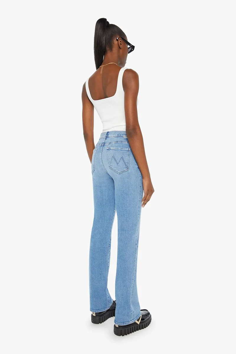 MOTHER Damen Jeans The Kick It Blau