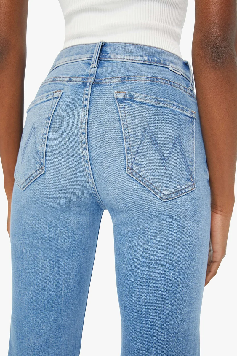 MOTHER Damen Jeans The Kick It Blau