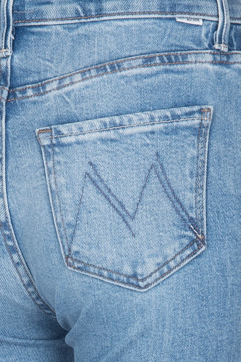MOTHER Damen Jeans The Kick It Blau