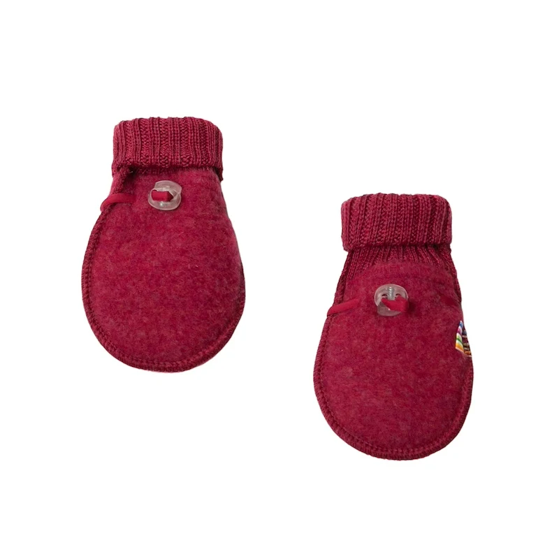 Baby Handschuhe - 100% Merinowolle (Beere)