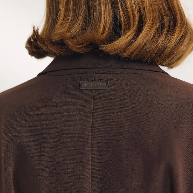 Blazer mit Drapiertem Ärmel - Schokolade